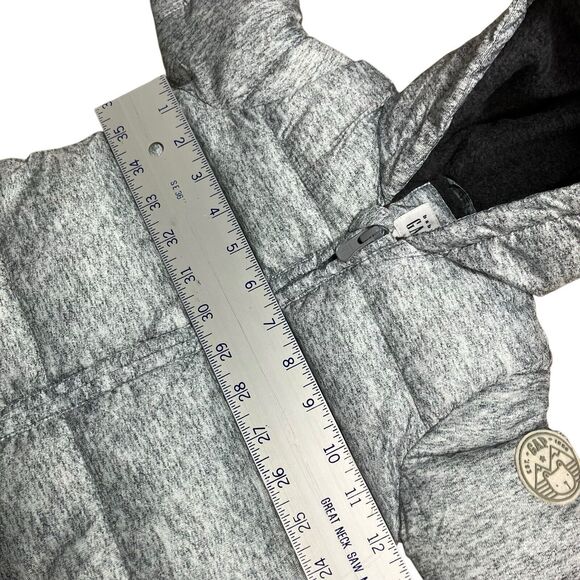 Baby Gap 0-6 Months Grey Down Insulated Bunting Snowsuit Fleece Booties Puffer - Picture 4 of 9